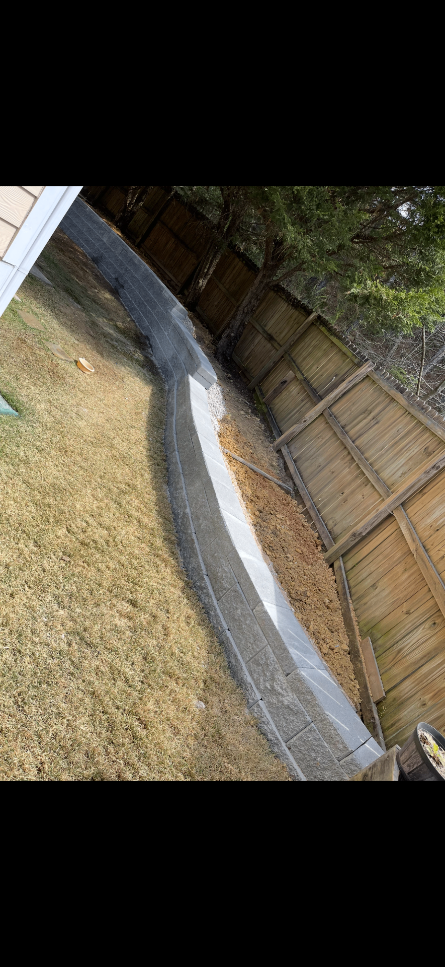 Little Rock retaining wall project 4